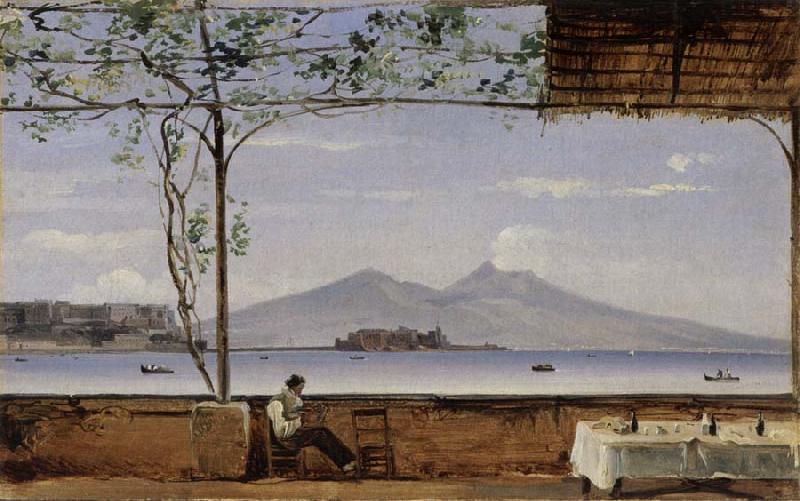 Johann Jakob Ulrich Seaside Terrace near Naples oil painting image